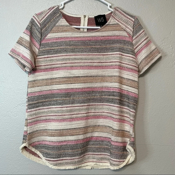 W5 Boho Fringe Tapestry Blouse New - Picture 1 of 8